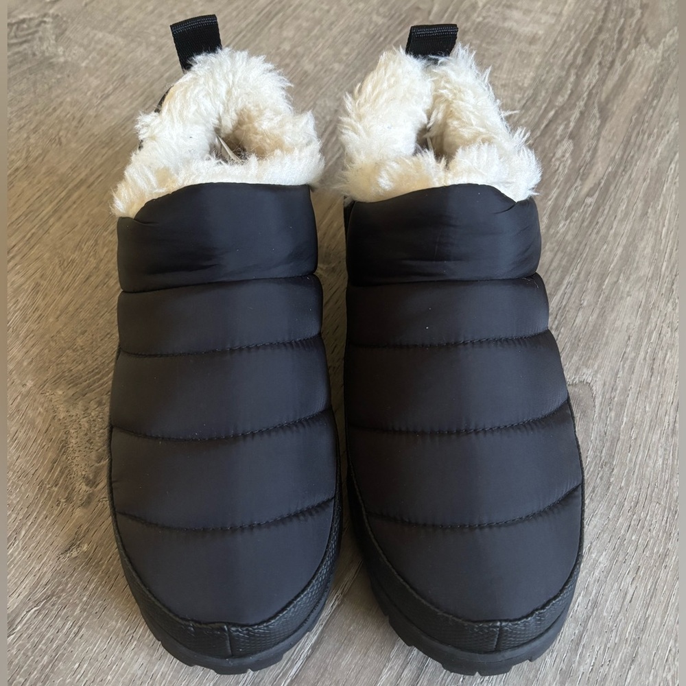 Natural Reflections Cream Faux-Fur Lined Slippers